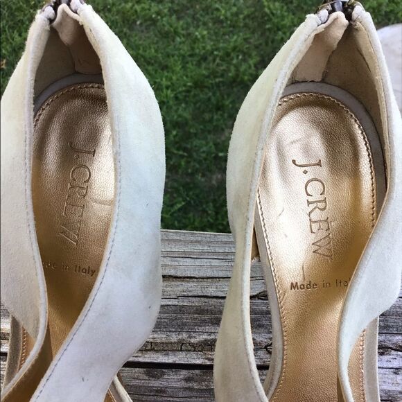J. Crew Suede Platform Peep Toe Sandal Size 91/2 - Picture 3 of 11